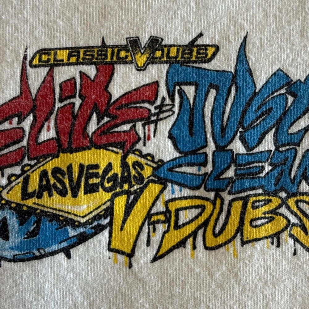 Port and Company T-Shirt Mens Large White Good VW Las Vegas Classic V-Dubs - Picture 2 of 7